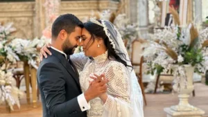 Groom wearing a custom wedding suit tailored by The White Stripes Tailors and Shirtmakers