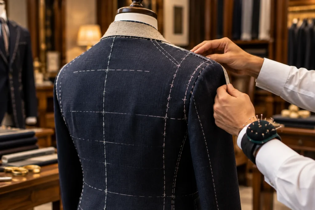 Bespoke Suit Fitting in a Warm Atelier