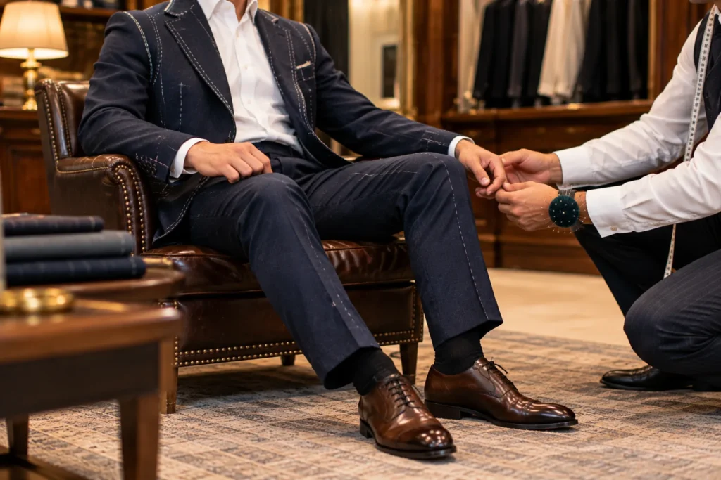 Luxury Suit Fitting in a Tailor’s Atelier